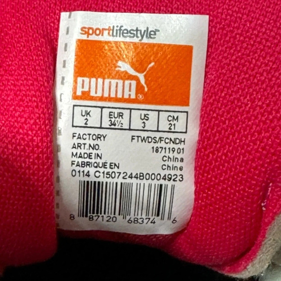 PUMA sneaker Descendant jr, Lifestyle Kindergarten fit, NWT, grey pink, size 3 - Picture 11 of 14